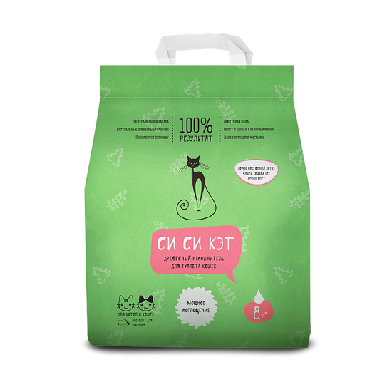 Си Си Кэт древесный наполнитель 8 л