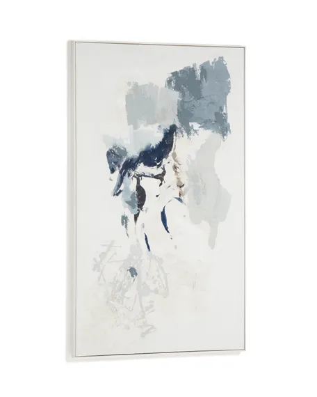 Erale Абстрактная картина ручной работы в серо-синих тонах, размер 120 x 200 см