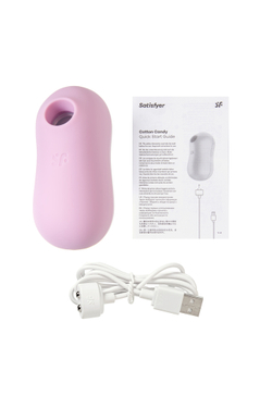 Вакуум-волновой бесконтактный стимулятор клитора Satisfyer Cotton Candy, силикон, фиолетовый