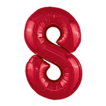 Шар фольгированный Цифра 8 101 см (Красный)