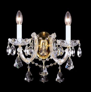 Бра 2*E14 Diva AP2 золото/прозрачный Crystal Lux