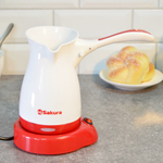 Турка электрическая 0,5л 500Вт SA-6111WR, цвет белый/красный