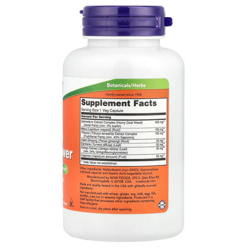 NOW Foods, Men's Virility Power, 60 растительных капсул