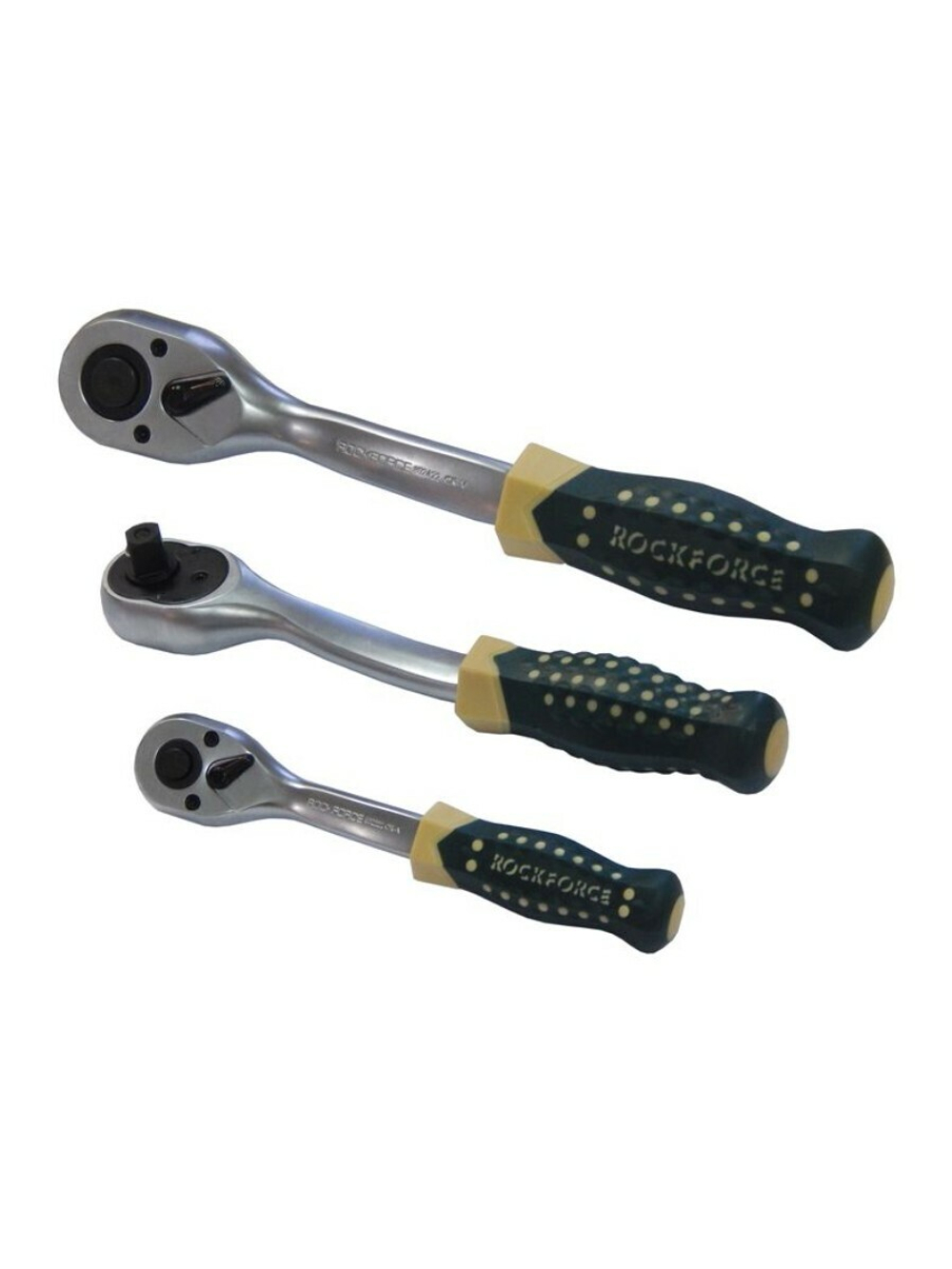 Трещотка реверсивная усиленная изогнутая с резиновой ручкой 3/8''(72зуб.) RockForce##Rock FORCE RF-802322