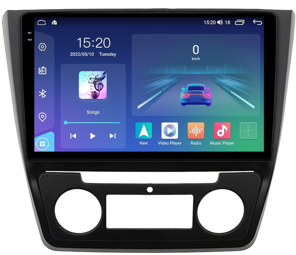 Магнитола для Skoda Yeti 2009-2018 (климат) - Parafar PF994T1LUX1U2K на Android 13, QLED+2K, ТОП процессор, 8Гб+128Гб, CarPlay, 4G SIM-слот