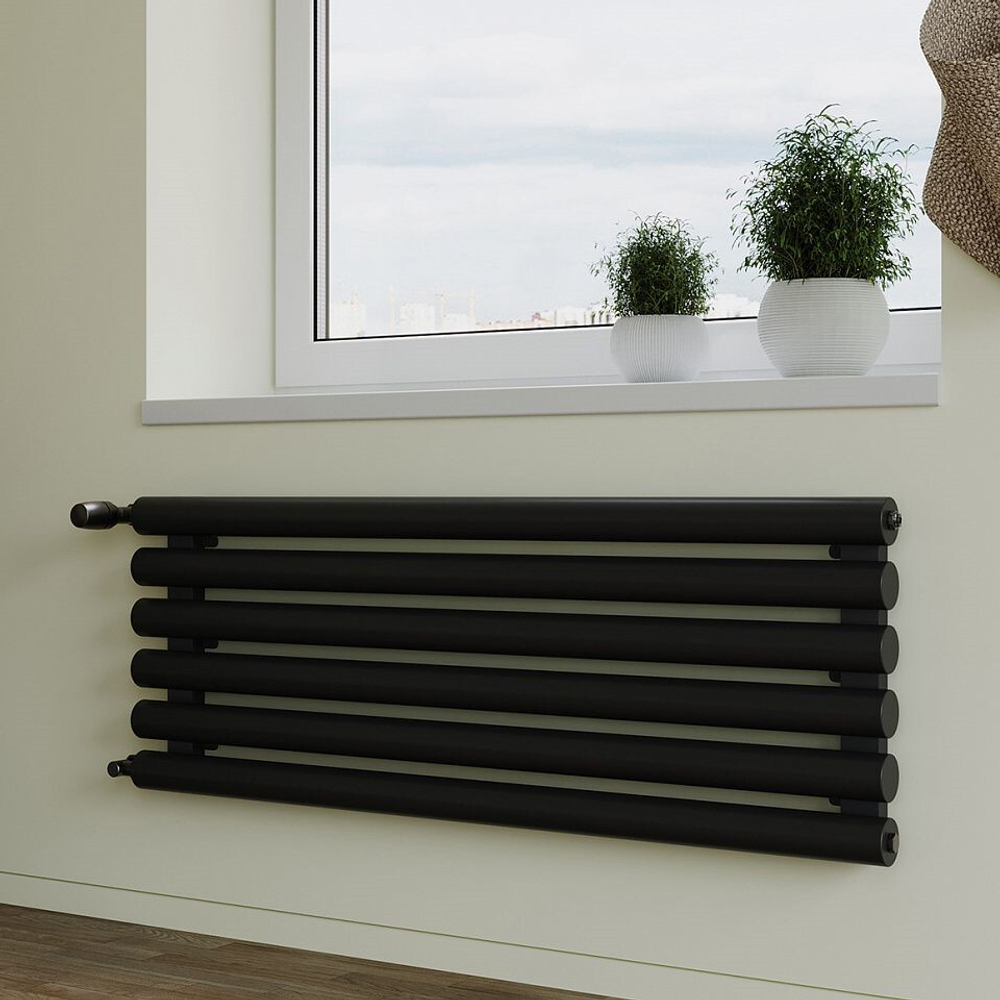 Радиатор трубчатый Guardo Torre 6D-1200-06 BK-GOR R9005(M) черный матовый