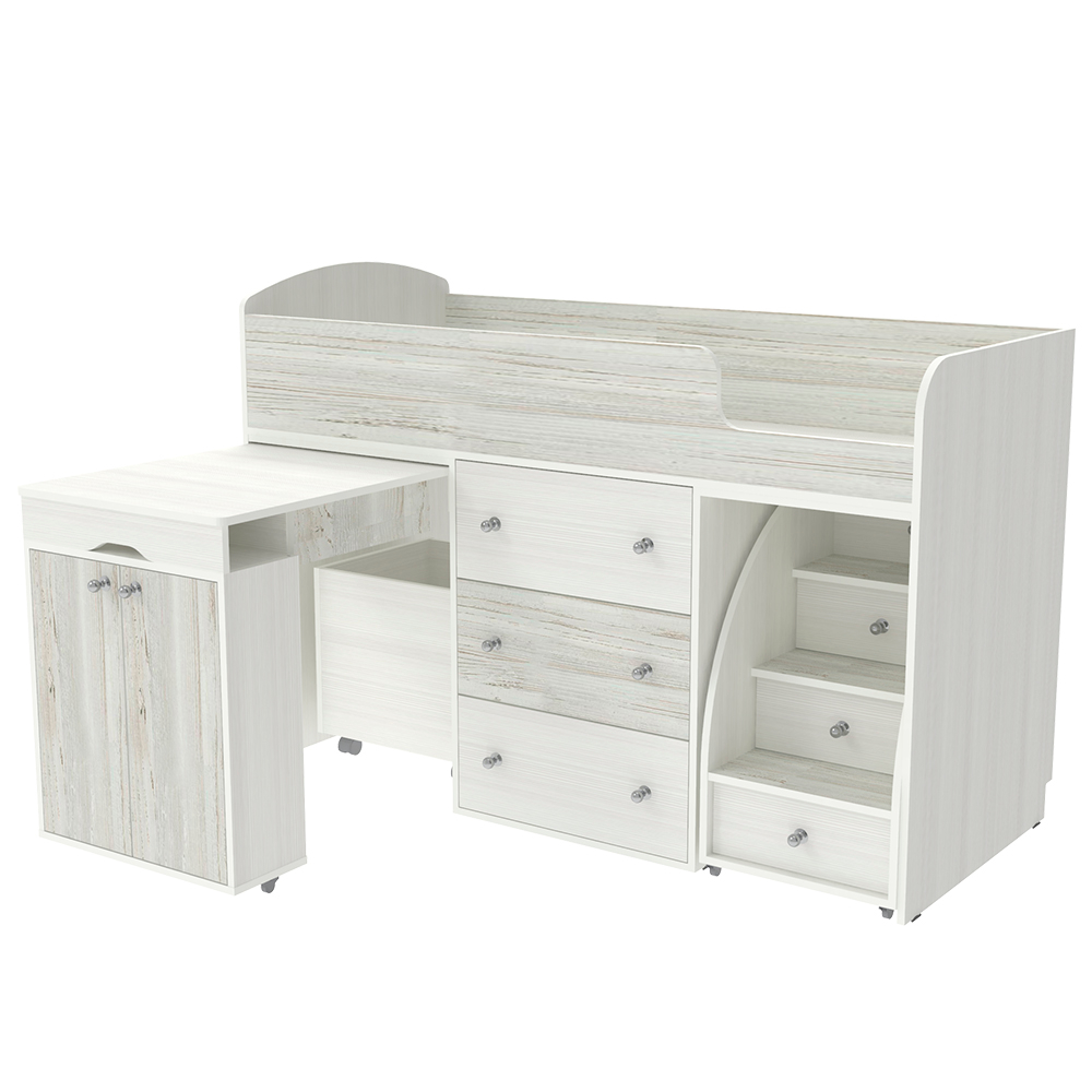 Кровать-чердак КарИВи Малыш Белое Дерево Винтерберг