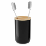 Подставка для зубных щеток "Бамбук" (черный)