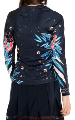 Женская теннисная футболкаLucky in Love Keepin It Rio Long Sleeve - Blue