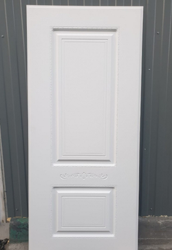 Входная металлическая дверь RеX (РЕКС) 13 Бетон темный / Смальта эмаль белая