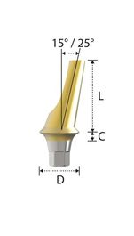 Абатмент угловой узкий