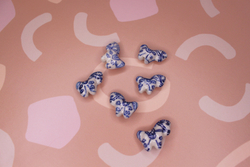 Бусина лошадка гжель 25 мм керамика