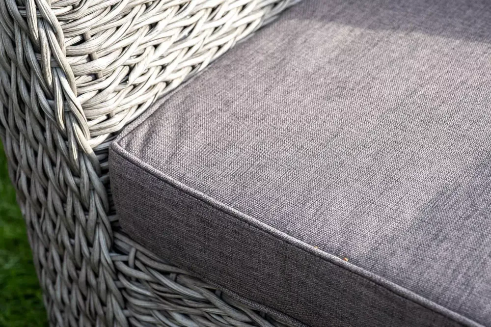 "Капучино сингл" лаунж-зона из искусственного ротанга (гиацинт), цвет серый