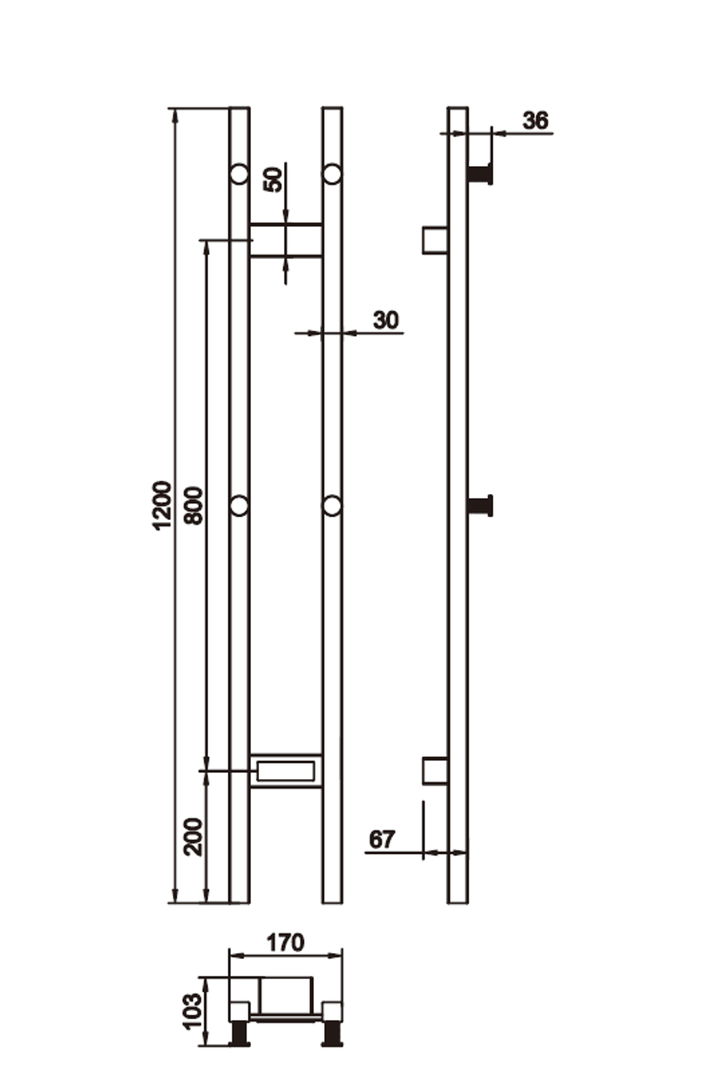 Полотенцесушитель электрический Boheme Duo 728-MW, Matt White
