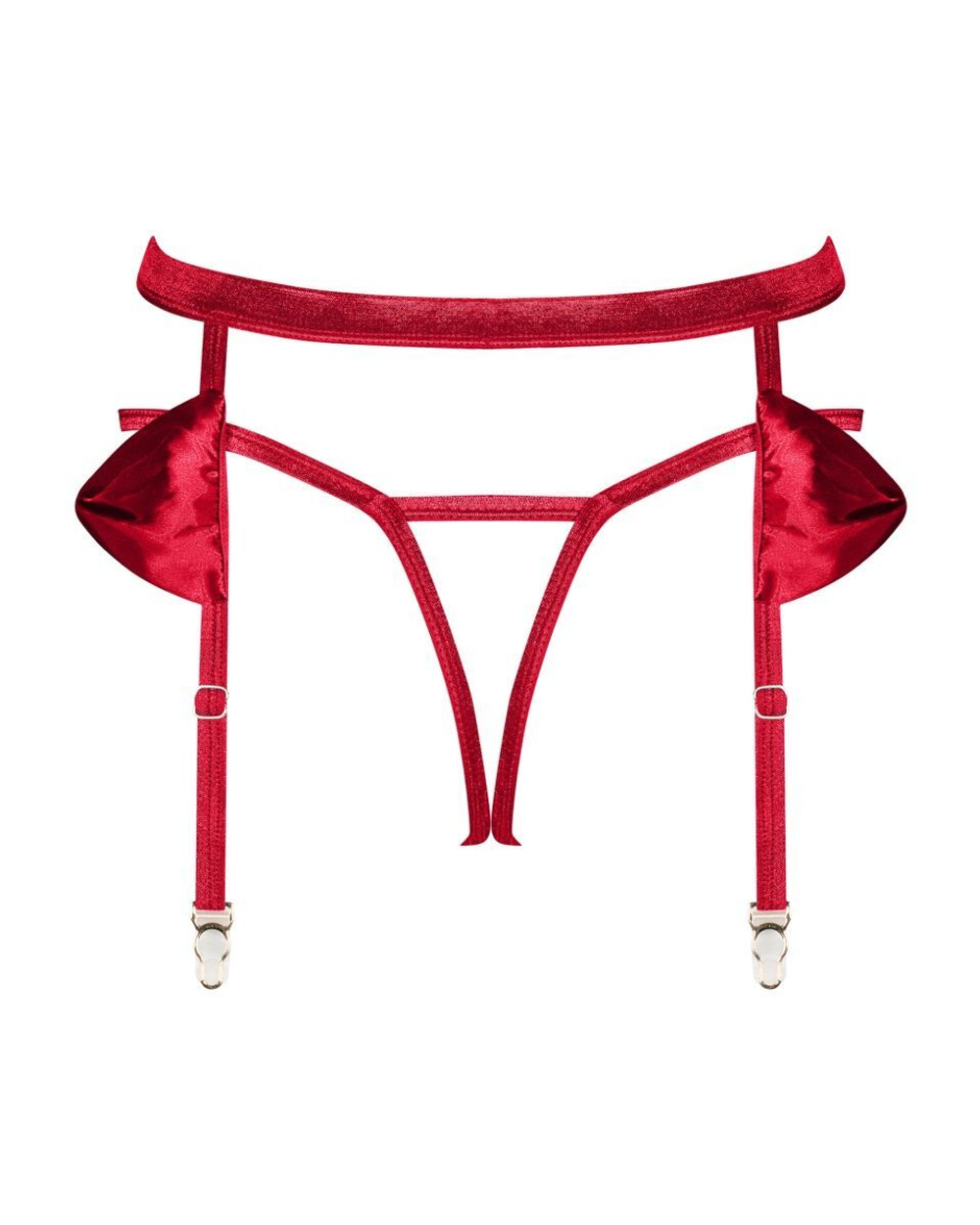 Соблазнительный пояс-трусики Rubinesa с бантиками (Размер: S-M) (Цвет: красный)