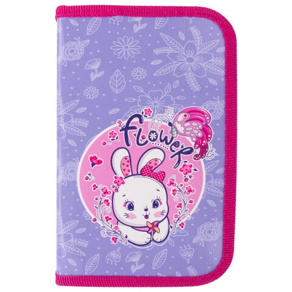 Пенал ПИФАГОР, 1 отделение, ламинированный картон, 19х11 см, "RABBIT", 229151