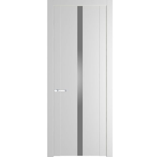 Межкомнатная дверь эмаль Profil Doors 1.8P крем вайт стекло серебро матлак