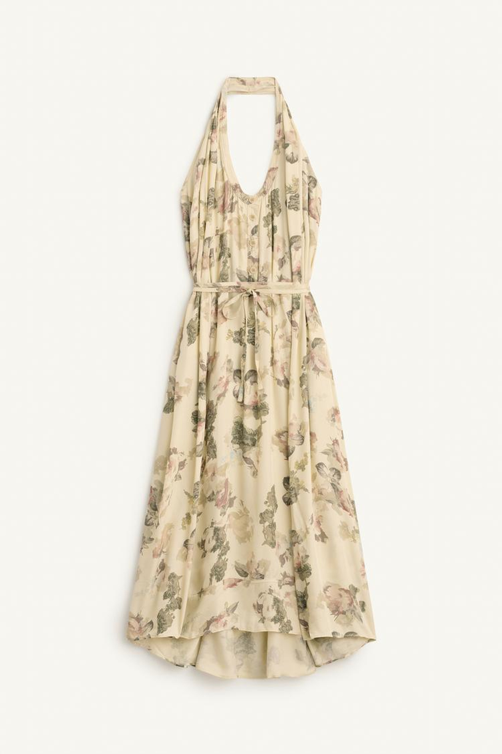 ZARA ПЛАТЬЕ МИДИ ИЗ ВИСКОЗЫ, С ПРИНТОМ