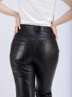 Брюки кожаные женские, джеггинсы женские