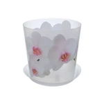 Кашпо ДЕКО D160мм 2,4л с подставкой орхидея белая 0,155,16х0,16м