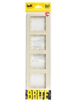 BRITE Рамка 4-местная РУ-4-БрКр бежевый IEK