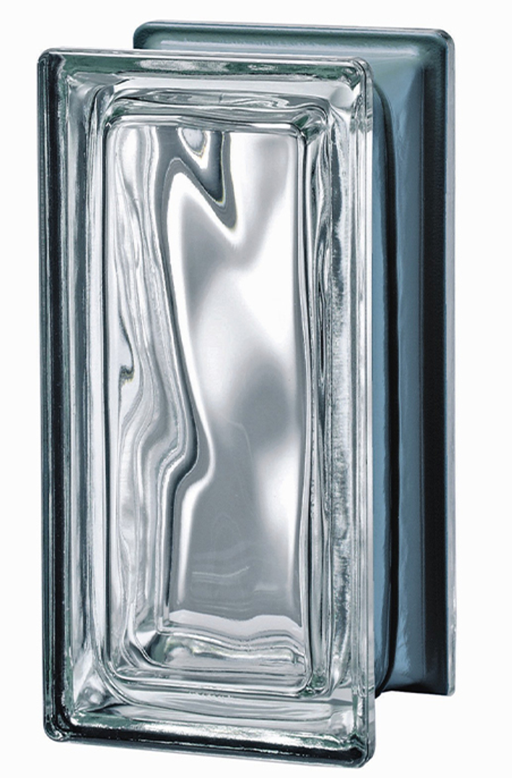 Купить Стеклоблок половинка бесцветный волна металлизированый Neutro  Vetroarredo R 09 T  19x9x8 купить