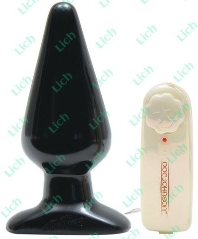 Черная вибропробка EROTEMS LARGE