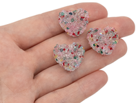 Бусина "Сахарное сердце", цвет микс (1шт)