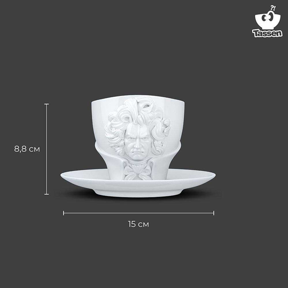 Чайная пара Talent, Ludwig van Beethoven, 260 мл, белая