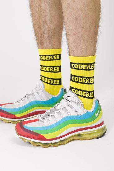 Носки CodeRed Logo Stripes Socks Желтый/Черно-желтое лого р.41-43