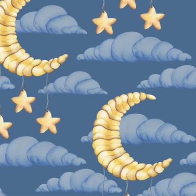 Луна со звездами