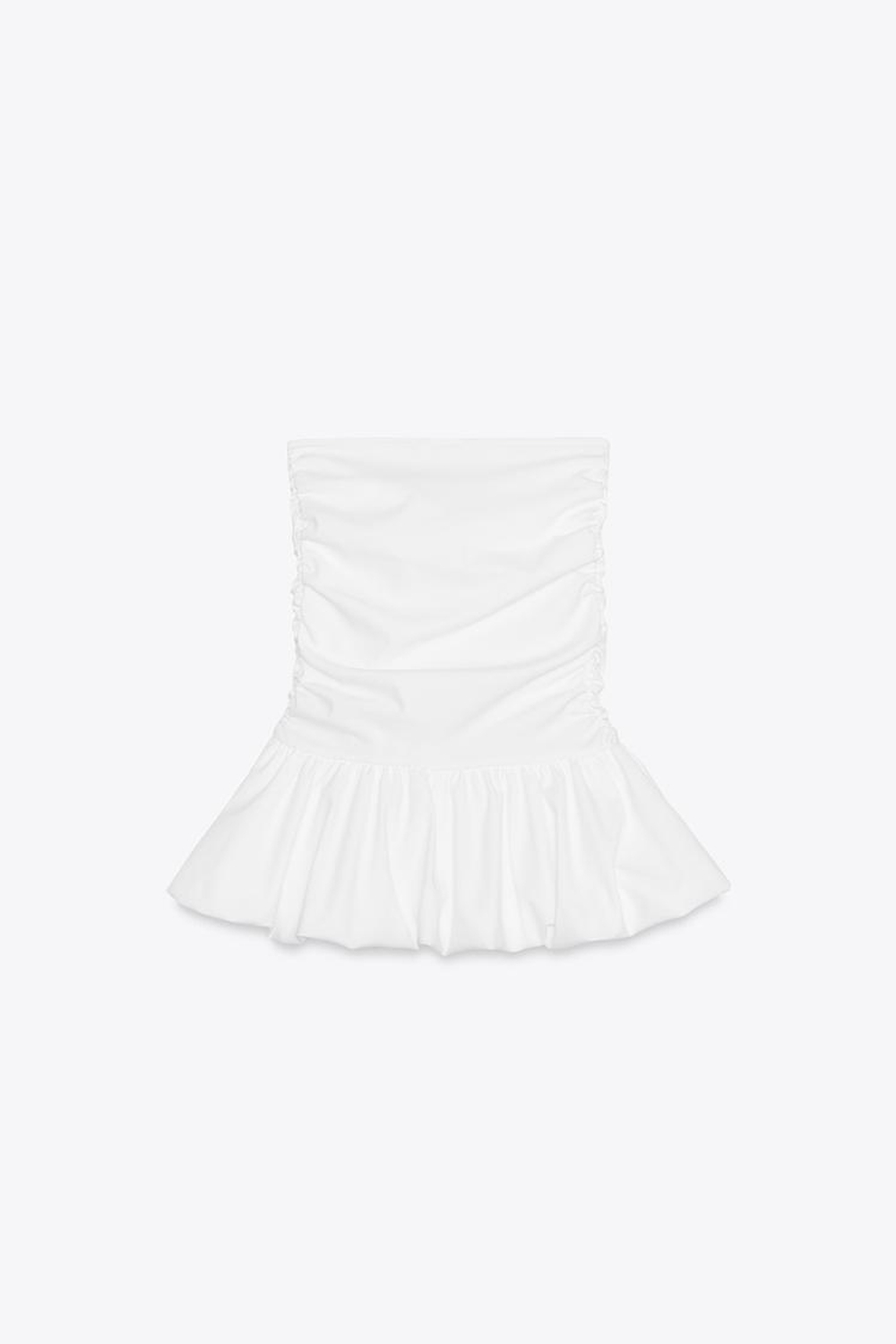 ZARA ТОП БЕЗ БРЕТЕЛЕЙ, БЕЛЫЙ