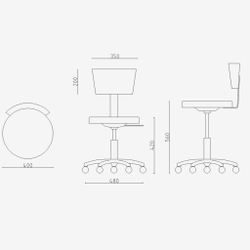 Стул мастера со средней спинкой