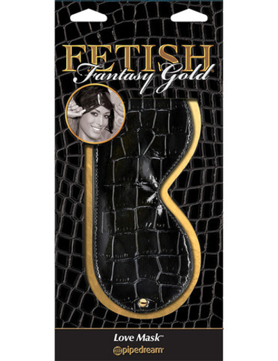 Кожаная маска на глаза Love Mask (Цвет: черный)