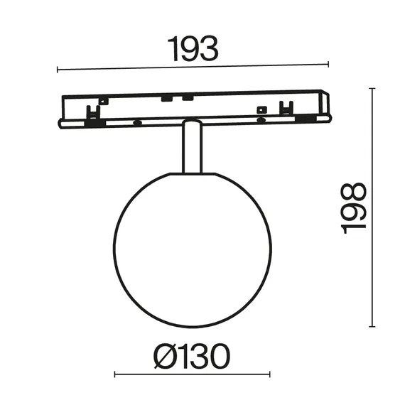 Трековый светильник Луна / Luna Exility 2700-6000K 5Вт 360° Dim Dali1 Technical tr038-4-5wtw-dd-b