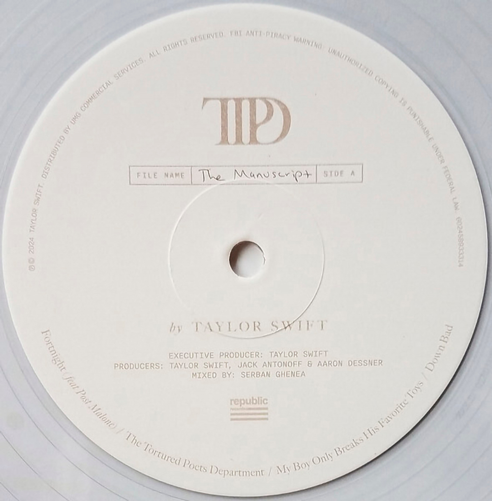 Taylor Swift / The Tortured Poets Department (Coloured Vinyl)(2LP)