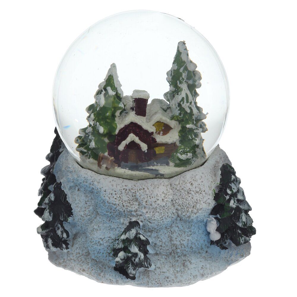 GAEM Фигурка декор в стекл шаре "Домик/Олень", D 6.5 см, L9 W8 H9 см, 3в.