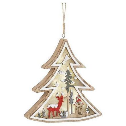 Светильник светодиодный декоративный новогодний Елочка 6LED IP20 3хAAA В=14см Эра Б0056010