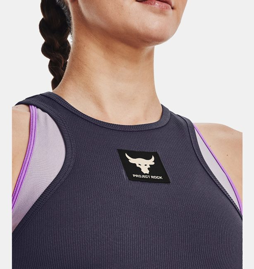 Женская Майка Under Armour Pjt Rock Rib Tank-GRY