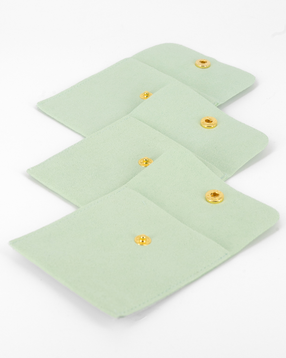 Мешочек плоский 80×80 мм упаковка украшений с кнопкой