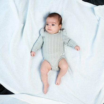 Боди с крылышками "Жемчуг" из ажурного хлопка 0+