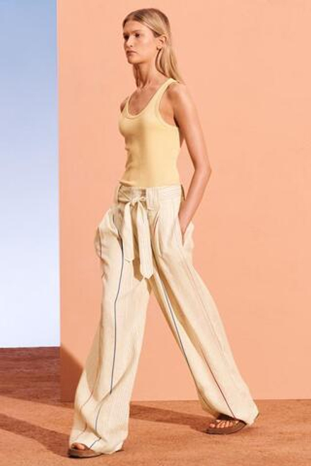 ZARA БРЮКИ ИЗ 100 % ЛЬНА, ЭКРЮ