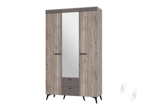 Шкаф 3-х створчатый ШК-08 Спальня Кассандра (дуб смоки/MF14)