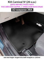 Автомобильные коврики ЭВА для KIA Carnival IV (20-н.в.) для 8-ми местного авто, Российская сборка