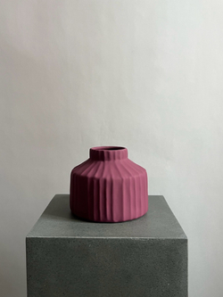 Ваза керамическая, цвет серо-коричневый, 16*16*20,5 см