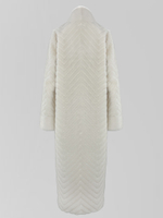 Шуба Barilafeni 88080 на молнии с прорезными карманами и поясом