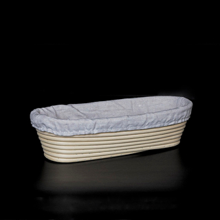 Овальная корзина для расстойки из ротанга L+, 30х14 см, до 800г теста