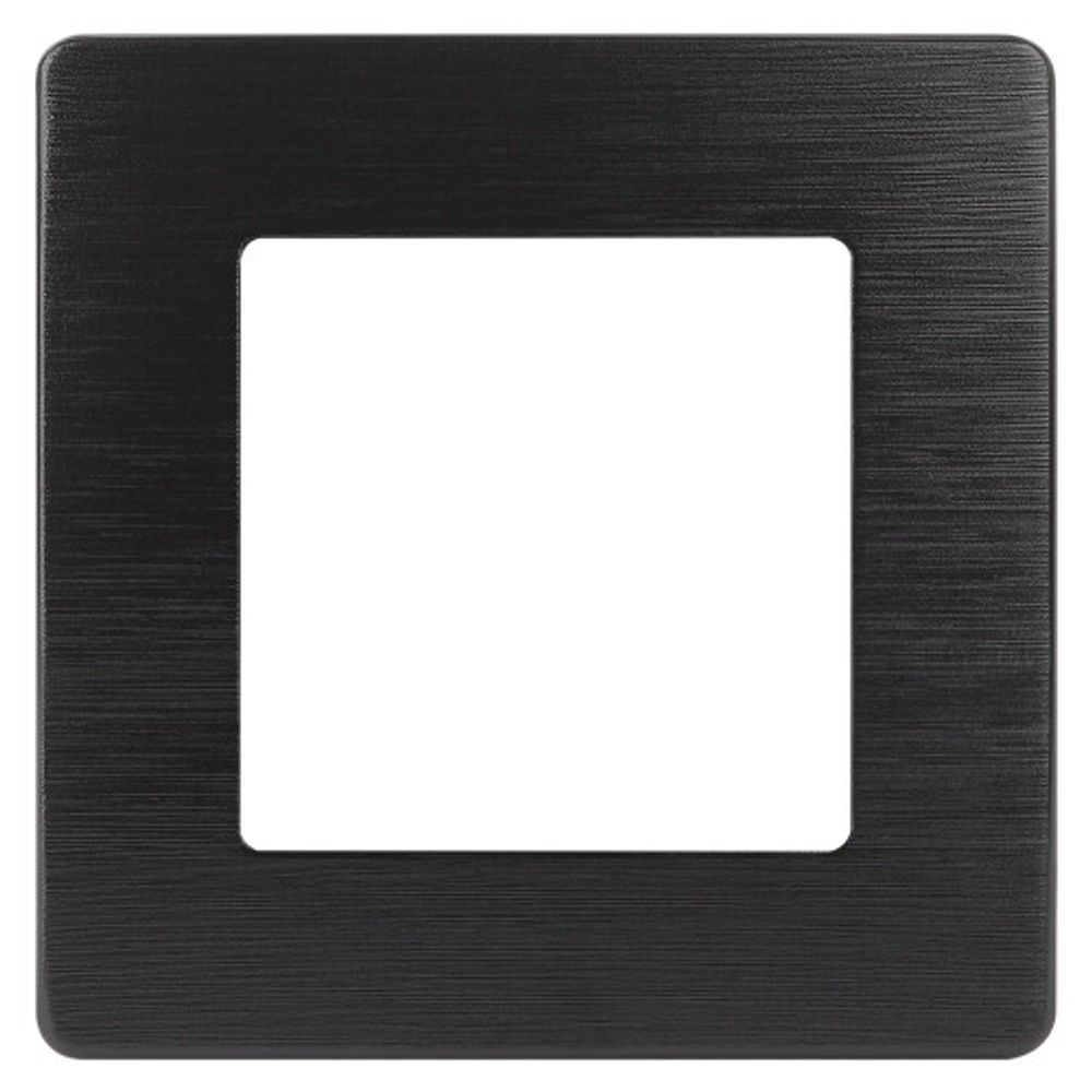 Рамка для розеток и выключателей ЭРА Серия 12 12-5101-06 на 1 пост, Сатин, чёрный