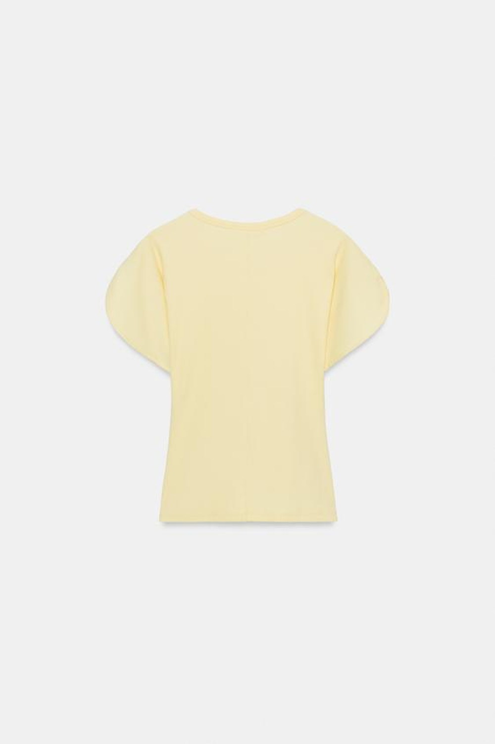 ZARA ФУТБОЛКА С ОБЪЕМНЫМИ РУКАВАМИ, ЖЕЛТЫЙ