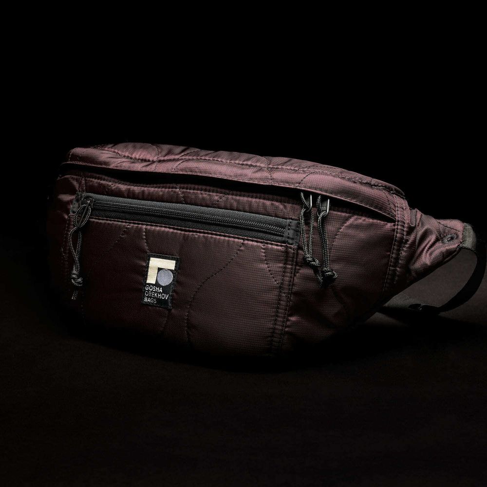 Сумка Gosha Orekhov поясная Go Refrigi Waves Waist бордовая